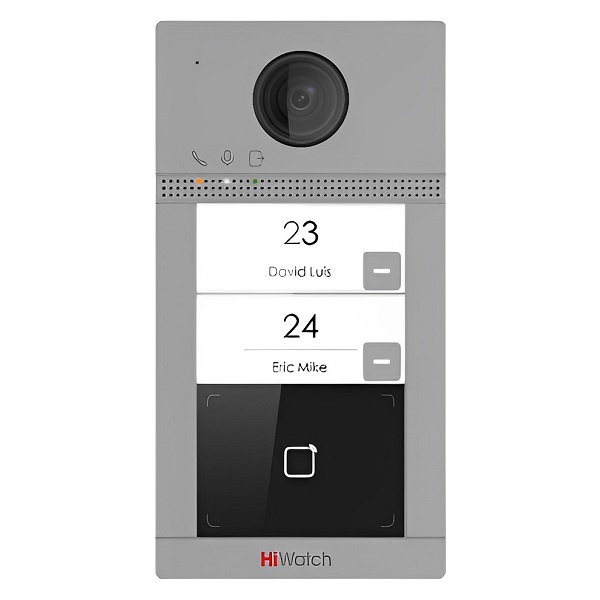 HiWatch VDP-D4212W(B) 2Мп IP вызывная панель на двух абонентов с ИК-подсветкой до 3м и Wi-Fi 2Мп