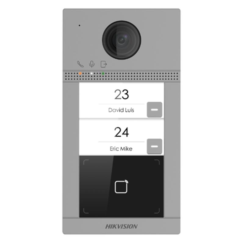 Hikvision DS-KV8213-WME1(C) 2Мп IP вызывная панель на двух абонентов с ИК-подсветкой и Wi-Fi.