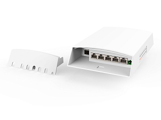 Wi-Tek WI-PS306GF-O-DC Коммутатор уличный неуправляемый PoE 60Вт, порты 4GE(PoE)+1GE(60W PoE in)+1SF
