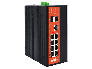 Wi-Tek WI-PMS310GF-Alien-I промышленный управляемый L2 8PoE 1000Base-T + 2 SFP 1000Base-X, шт