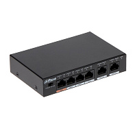 Dahua DH-PFS3006-4GT-60 6-портовый коммутатор с 4хPoE и 2 UpLink Gigabyte