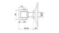 CAME HP 20 SO Петля регулируемая с пластиной крепления, 38-62 мм, М20, крепление винтами