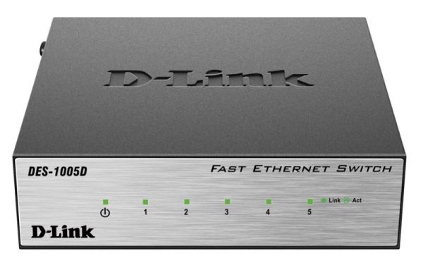 5 портовый коммутатор D-Link DES-1005D