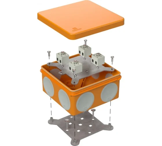 Коробка огнестойкая для о/п двухкомпонентная 60-0300-FR6.0-4-4-Р Е15-Е60 100х100х50 Промрукав