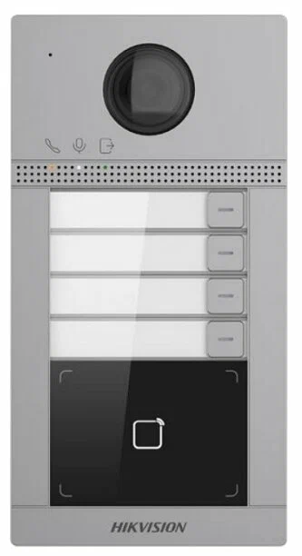 Hikvision DS-KV8413-WME1(B)/Flush 2Мп IP вызывная панель на четырех абонентов с Wi-Fi