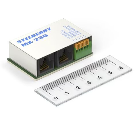 Stelberry MX-230. Универсальный миниатюрный проходной PoE-сплиттер с возможностью установки в монтажные коробки.