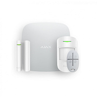 Ajax StarterKit Plus White Комплект: хаб, датчики движения и открытия двери и пульт