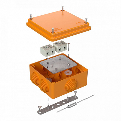 Коробка огнестойкая для о/п 40-0300-FR6.0-4-П Е15-Е120 с термопредохранителем 100х100х50 Промрукав