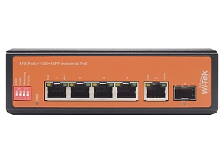 Wi-Tek WI-PS206GF-I Промышленный неуправляемый PoE коммутатор 4FE+1GE+1SFP, шт