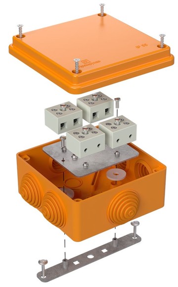 Коробка огнестойкая для о/п 40-0300-FR2.5-8 Е15-Е120 100х100х50 Промрукав