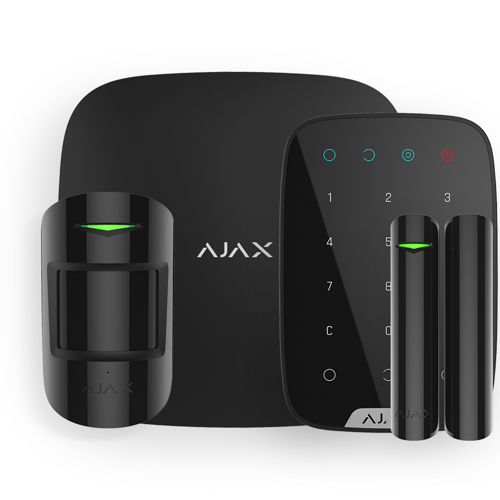 Ajax HomeKit black Комплект: хаб, датчики движения и открытия двери и клавиатура