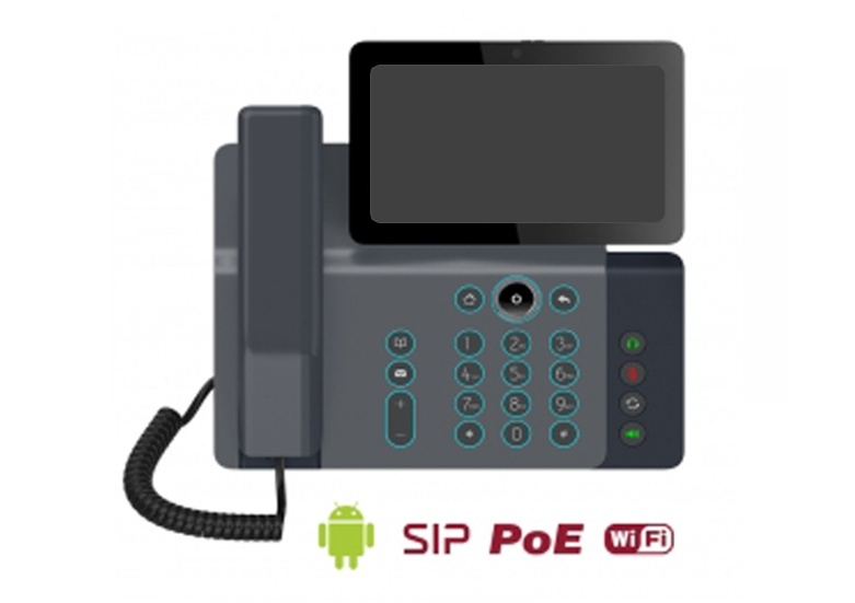 Beward V67 IP-видеотелефон SIP-протокол, 7'' IPS-сенсорный дисплей, встроенная камера 2Мп, PoE, Wi-Fi, Bluetooth, USB, ОС Android 9.0