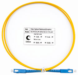 Оптический патч-корд SC-SC Cabeus FOP(s)-9- SC-SC-lm 9/125 1 метр