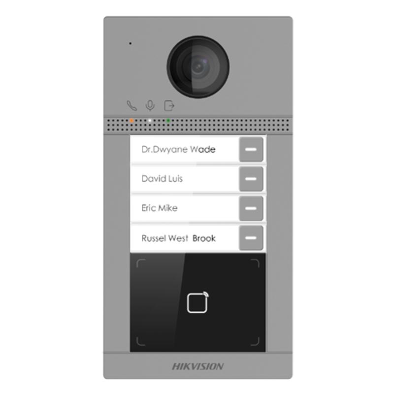 Hikvision DS-KV8413-WME1(B) 2Мп IP вызывная панель на четырех абонентов с Wi-Fi