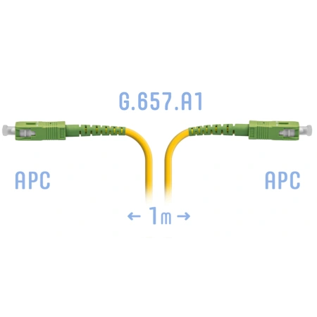Оптический патчкорд SC/APC SM G.657.A1 1 метр