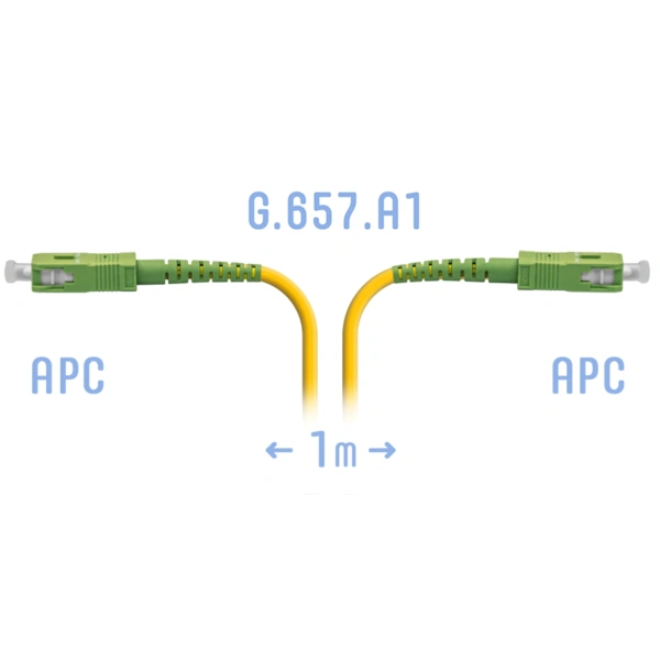 Оптический патчкорд SC/APC SM G.657.A1 1 метр