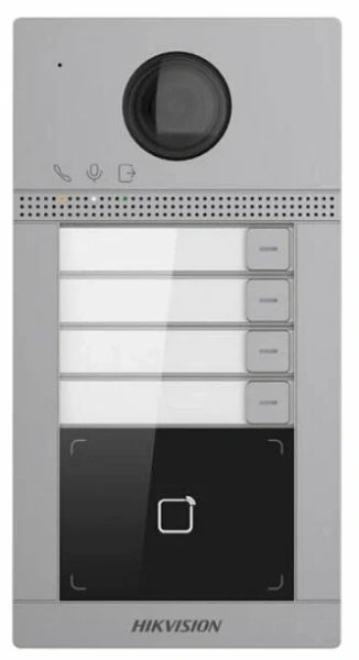 Hikvision DS-KV8413-WME1(B)/Flush 2Мп IP вызывная панель на четырех абонентов с Wi-Fi