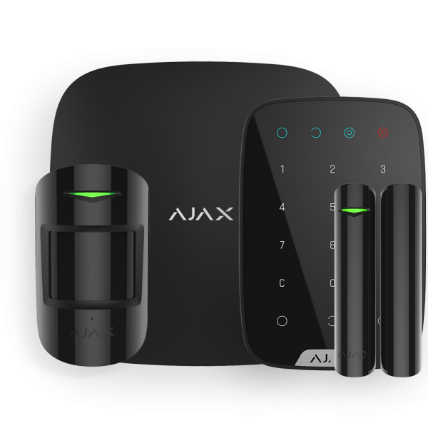 Ajax HomeKit black Комплект: хаб, датчики движения и открытия двери и клавиатура