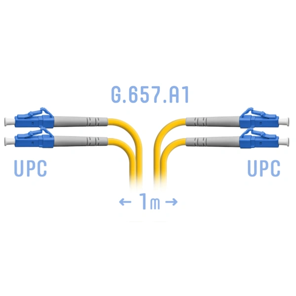 Патчкорд оптический LC/UPC SM G.657.A1 Duplex 1метр