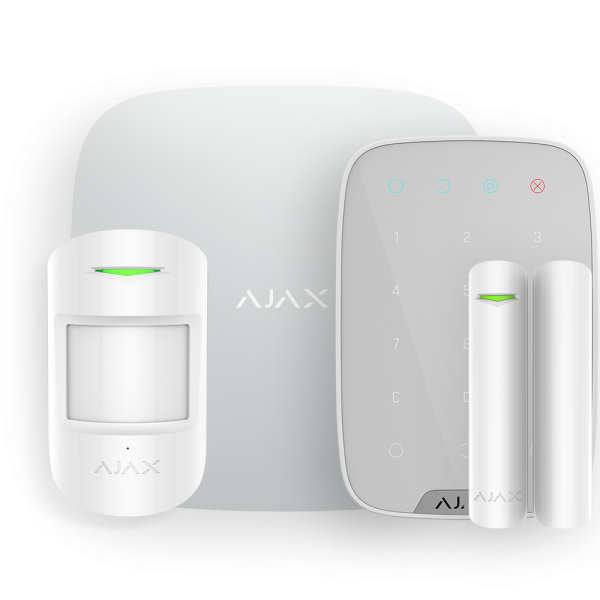 Ajax HomeKit white Комплект: хаб, датчики движения и открытия двери и клавиатура
