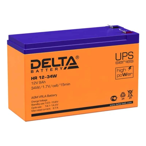 Delta HR 12-34W (12V / 9Ah) Аккумуляторная батарея