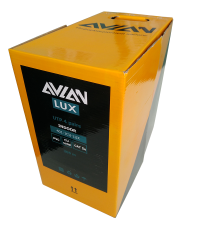 Кабель AVLAN utp cat5e 401-1cu-lux